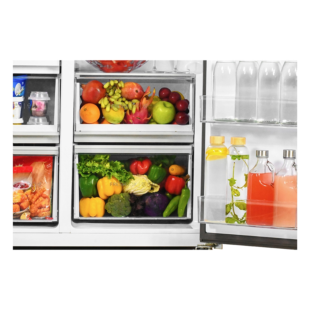 Haier Wifi enabled 602 L smart convertible  Double Door Side By Side Refrigerator, Expert Inverter Technology , HRS-682SSU1